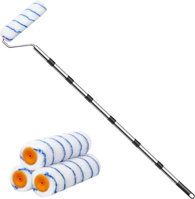 Obrázok produktu pre Maliarsky valček 23 cm, 3 ks, teleskopická tyč do 200 cm, hliník, pre steny