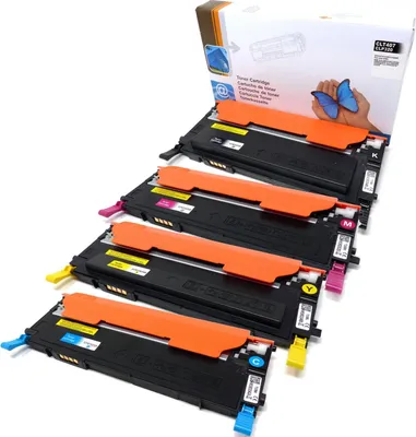 Produktbild von 4x Toner ersetzt Samsung CLT-407 / CLP-320 – Kompatibel mit CLP- und CLX-Serien, 2.800/2.000 Seiten
