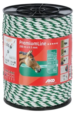 Zdjęcie produktu dla Lina Kerbl premium, 6,5 mm, 200 m 6x0,20Niro+3x0,25Cu, biało-zielona