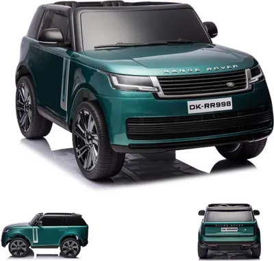 Produktbild von Kinderfahrzeug - Elektro Auto "Land Rover Range Rover" 2 Sitzer - 12V14AH, 4 Motoren- 2,4Ghz, Bluetooth, Ledersitz+EVA+Lackiert-Grün