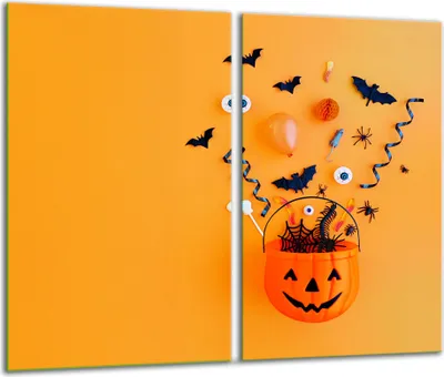 Obrázek produktu pro Krycí desky na sporák 2 kusy 30x52 sklokeramický kryt varné desky Halloweeen