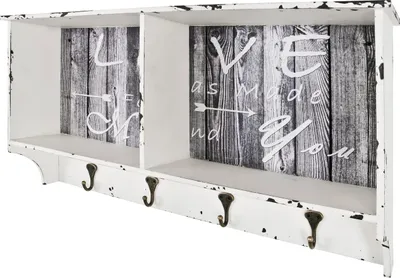 Produktbild von HAKU Wandgarderobe Motiv, vintage - MDF, Metall, B/H/T: 76x40x15 cm