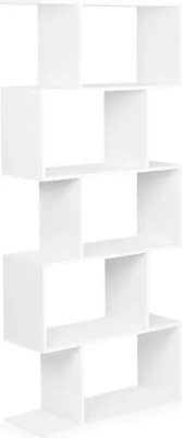 Obrázek produktu pro ModernHome CH230817 Stojací regál, knihovna, 5 polic, 175 x 28 x 77 cm, bílý
