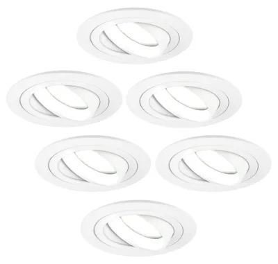 Image de Ledvion lot de 6 spot encastre LED rond blanc 3W dimmable blanc froid