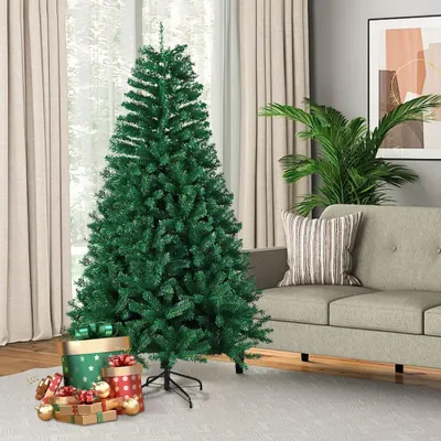 Produktbild von 180cm Künstlicher Weihnachtsbaum Tannenbaum mit Metallständer Christbaum 800 Spitzen PVC