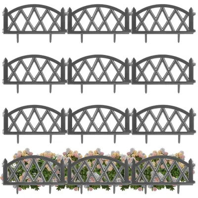 Obrázok produktu pre Vilde | Záhradný obrubník sada 12 ks - 50x30 cm - Záhradná palisáda - Grafit