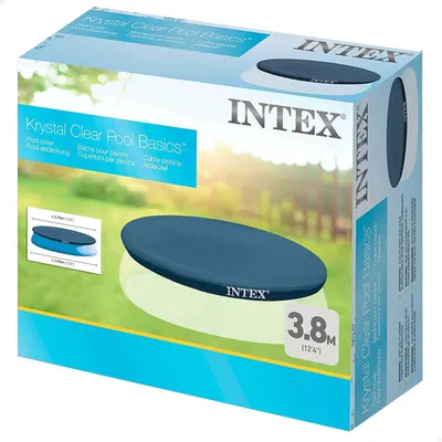 Produktbild von Intex 28026 Poolabdeckung,blau,  Material: Vinylfolie, 396x396x30 cm