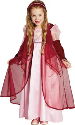 Prinzessin Kostüm Ela Kleid weinrot für Kinder Gr. 116-140 Kleid Märchen Burgdame Fasching Karneval Mottoparty Kinderfasching