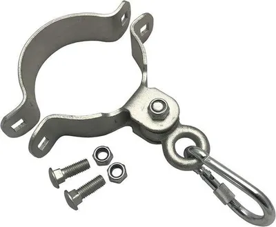 Productafbeelding van Zware Schommelhaak met Karabijnhaak voor Houten Balken (12 cm bevestiging)