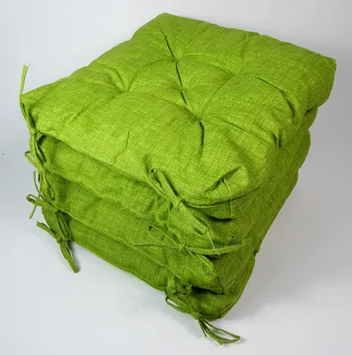 Produktbild von Rattani Set 4 x Stuhlkissen/Sitzkissen Klara 42 x 42 cm Dicke 8 cm, Stoff LONETA Nuevo Light Green
