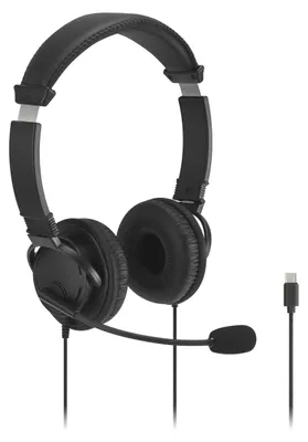 Produktbild von Kensington Classic EQ USB-C Headset mit Mikrofon und Lautstärkeregler, Kabelgebunden, Kopfhörer
