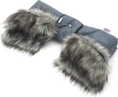 Obrázok produktu pre Rukávník na kočiar 2v1 New Baby s kožušinkou blue