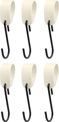 Immagine prodotto di Natural Goods Berlin gancio per cappotto GARD loop, cinturino in pelle vegana PU, loop in pelle, cinturino in pelle, beige, con gancio GARD FLAT in nero, 6 pezzi