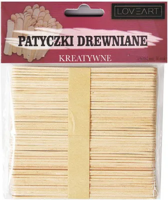 Produktbild von LOVEART DECO Natürliche Eisstiele aus Holz 50 Stück.