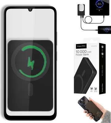 Produktbild von Kruger&Matz 10000 mAh MagSafe Power Bank Qi-Ladegerät