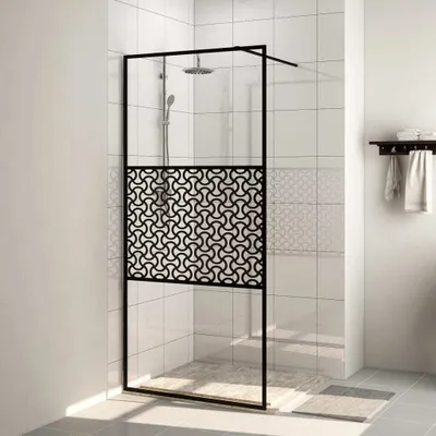 Produktbild von "2026 Promotion" Duschwand für Begehbare Dusche mit Klarem ESG Glas 100x195 cm - Duschabtrennungen CC1442