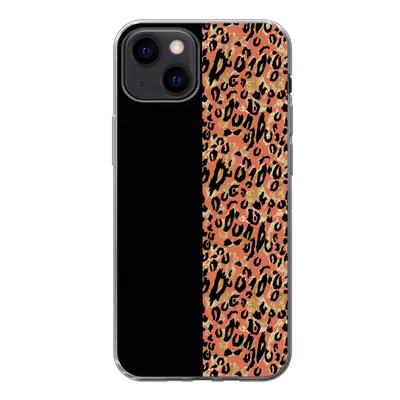 Produktbild von MuchoWow® Handyhülle Schutzhülle Hülle für iPhone 13 mini Pantherdruck - Gold - Schwarz Silikon Softcase Handy Hülle - Softcase