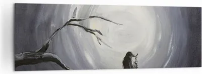 Produktbild von Bild auf Leinwand - Leinwandbild - Vogel Baum modern - 160x50cm - Wand Bild - Wanddeko - Wandbilder - Leinwanddruck - Bilder - Kunstdruck - Wanddekoration - Leinwand bilder - Wandkunst - AB160x50-3432
