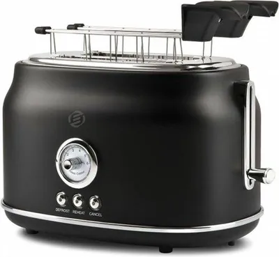 Produktbild von Retro Toaster mit verschiedenen Wärmezonen - Breit mit großen Öffnungen - Retro Toaster für Croque Monsieur