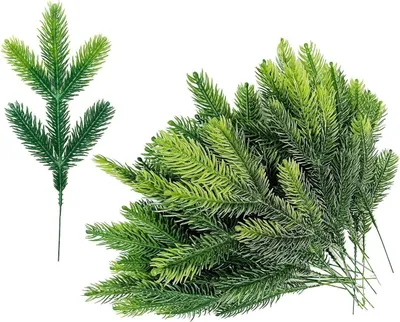 Produktbild von 30 Stück Künstliche Tannenzweige für DIY Weihnachtsdeko