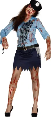 Produktbild von Zombie Polizistin Kostüm für Damen Gr. M-L, Größe:L