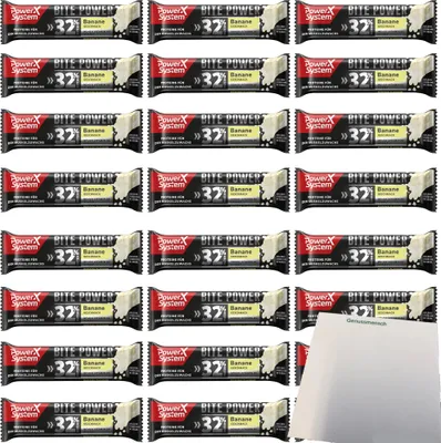 Produktbild von Power System High Protein Bar Banane VPE (24x35g Karton) + usy Block