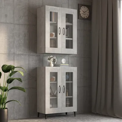 Produktbild von vidaXL Hängeschrank Betongrau 69,5x34x90 cm