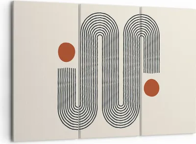 Produktbild von Bild auf Leinwand - Leinwandbild - 3 Teile - Minimalistisch Modern Abstraktion - 105x70cm - Wand Bild - Wanddeko - Wandbilder - Leinwanddruck - Bilder - Wanddekoration - Leinwand bilder CE105x70-4901