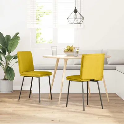 Immagine prodotto di vidaXL Sedie da pranzo 2 pz. Velluto giallo