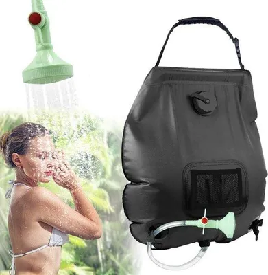 Image de Douche solaire 20 l, camping, eau chaude, plein air, douche
