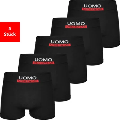 Produktbild von Retro Boxer Boxershorts Herren Mikrofaser 5er & 10er Pack Retroshorts Set - Schwarz XL/2XL 5er