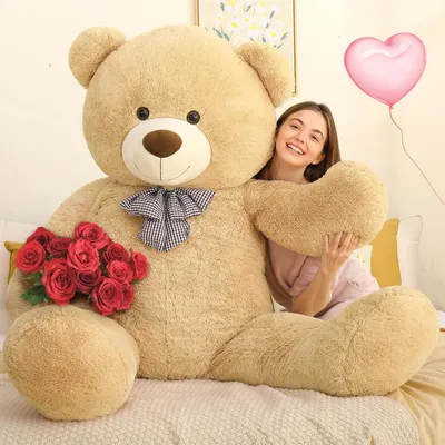 Riesen-Plüschbär 180 cm, weicher Teddy, kuscheliges XXL-Stofftier
