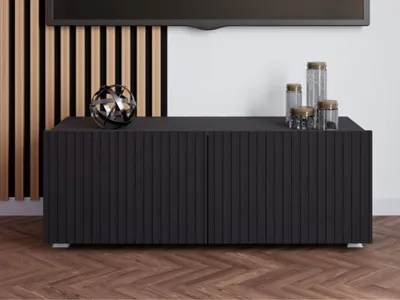 Produktbild von GrainGold TV-Schrank Kioto - RTV-Schrank, RTV-Tisch, Lowboard, Wohnwand Modern - TV-Schrank Schwarz