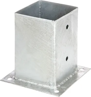 Obrázek produktu pro Šroubovací objímka Alberts | pro kulaté nebo hranaté dřevěné sloupky | žárově pozinkované | 101 x 101 mm | sada 2 ks