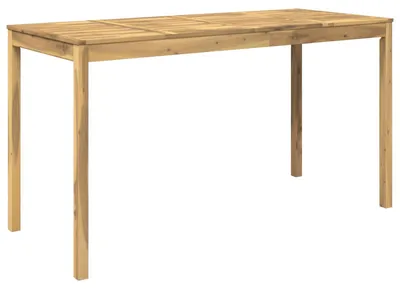 Zdjęcie produktu dla Stół do ogrodu, biały, wymiary: 196 x 80,5 x 105 cm, wykonany z litego drewna akacji