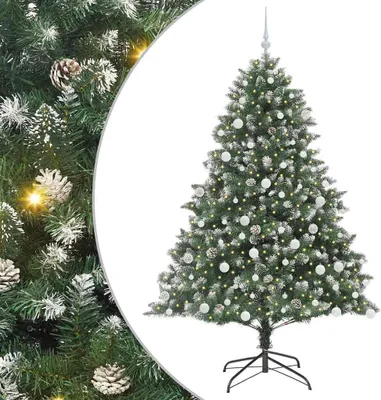 Produktbild von vidaXL Künstlicher Weihnachtsbaum mit 300 LEDs mit Ständer Grün 180 cm