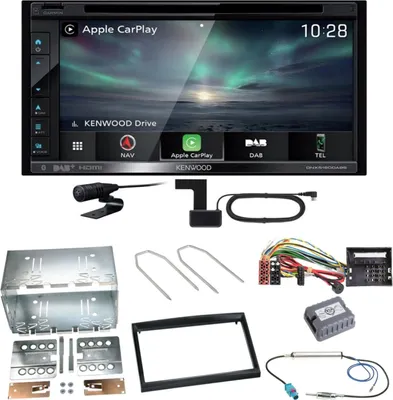 Produktbild von Kenwood DNX-5190DABS Navi CarPlay CD Einbauset für Citroen C2 C3 Berlingo Jumpy