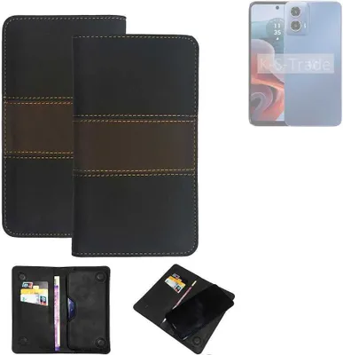 Produktbild von K-S-Trade Hülle Handyhülle kompatibel mit Motorola G34 5G Schutzhülle Walletcase Bookstyle Tasche Schutz Case Handytasche Wallet Cover Kunstleder
