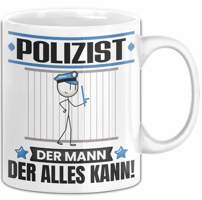 Produktbild von Polizist Tasse Geschenk für Polizist Der Mann Der Alles Kann Geschenkidee zum Geburtstag (Weiß)