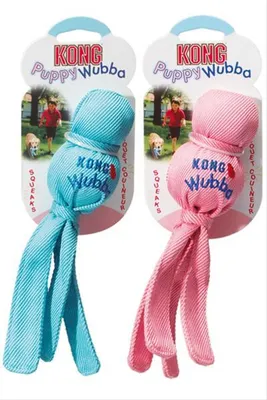Zdjęcie produktu dla KONG Wubba Puppy, Pies, Zabawka interaktywna, Różowy, Tkanina, 51 mm, 220 mm