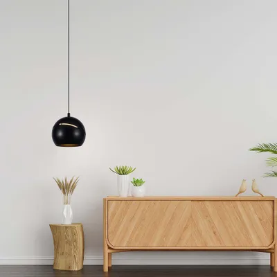 Immagine prodotto di V-TAC VT-7797 Lampadario LED 8.5W a sospensione forma campana in metallo nero accensione touch d12cm regolabile 3000K - 8001