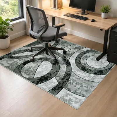 Image de Tapis de sol résistant pour chaises de bureau, dimensions 90x120 cm