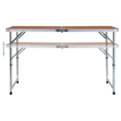 Produktbild von vidaXL Klappbarer Campingtisch Aluminium 120 x 60 cm
