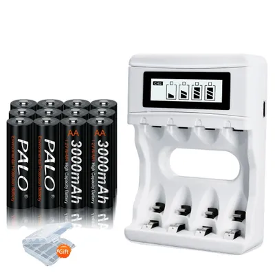 Image de Pile AA rechargeable, capacité 3000mAh, faible autodécharge, vert