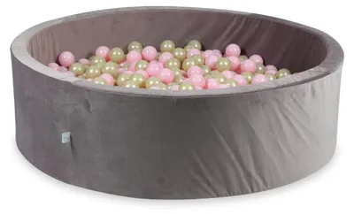 Immagine prodotto di Bagno a palla 700 pezzi 130x40 velluto viola: oro chiaro, rosa chiaro