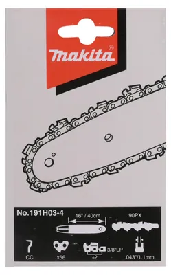 Image de Makita 90PX chaîne de scie 3/8" 1,1 mm 40 cm 56 TG ( 191H03-4 ) pièce détachée pour DUC 307 / 353 / UC 011 G / 012 G / 015 G / 016 G / 4041 A