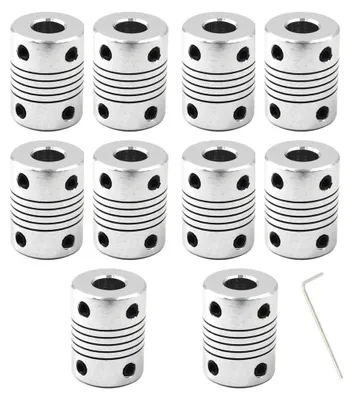 Obrázek produktu pro 10 kusů flexibilních spojek o průměru 8 mm pro 3D tiskárnu a CNC stroj