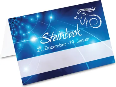 Produktbild von PRICARO Tischkarten Sternzeichen "Steinbock", 40 Stück