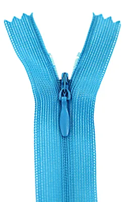 Produktbild von 50 Reißverschlüsse spiral verdeckt, 3mm Schiene, Länge 40cm, unteilbar, unsichtbar, Farbe:208 blue danube
