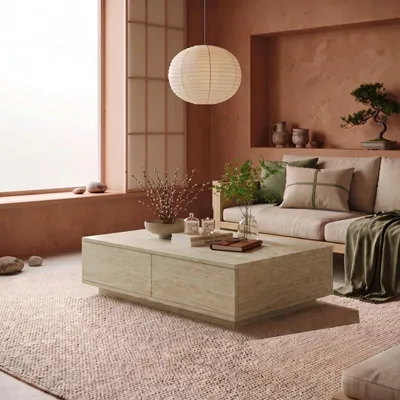 Obrázok produktu pre Skye Decor, konferenčný stolík Nesting (3 časti) – dub sýto modrej farby, 100% melamín | Povrchová úprava: 100% melamín